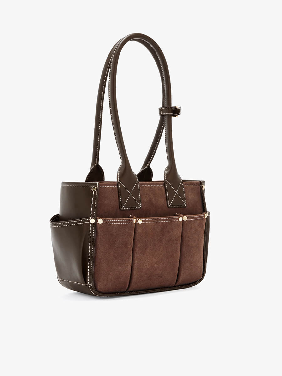 Ganni
Posy Small Recyled Suede Bag - Chicory Coffee