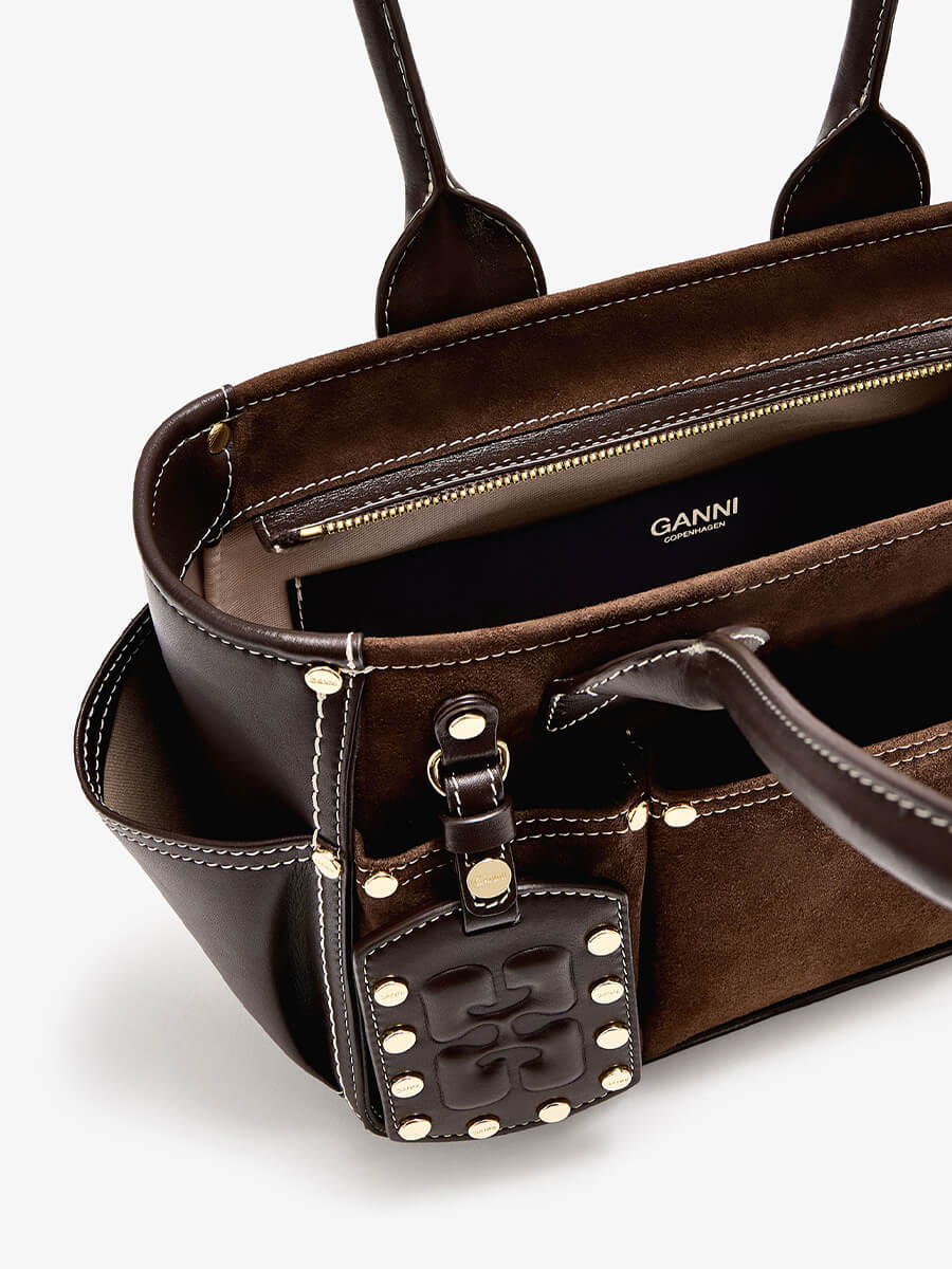 Ganni
Posy Small Recyled Suede Bag - Chicory Coffee