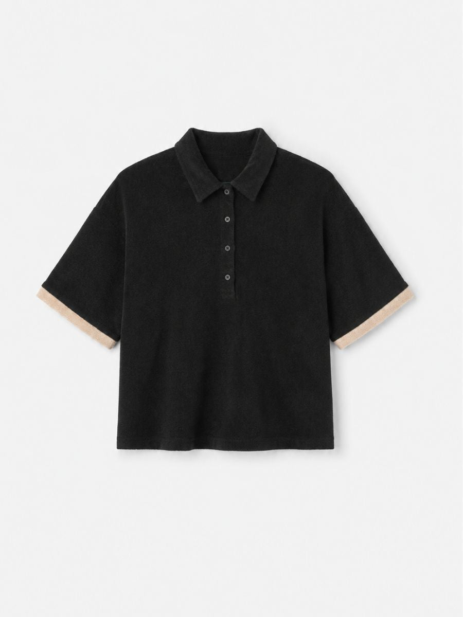 Project AJ117 - Celine Polo Top - Black