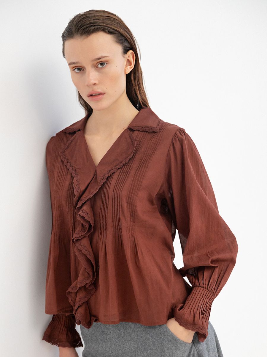 Project AJ117 - Gala Blouse - Russet Brown