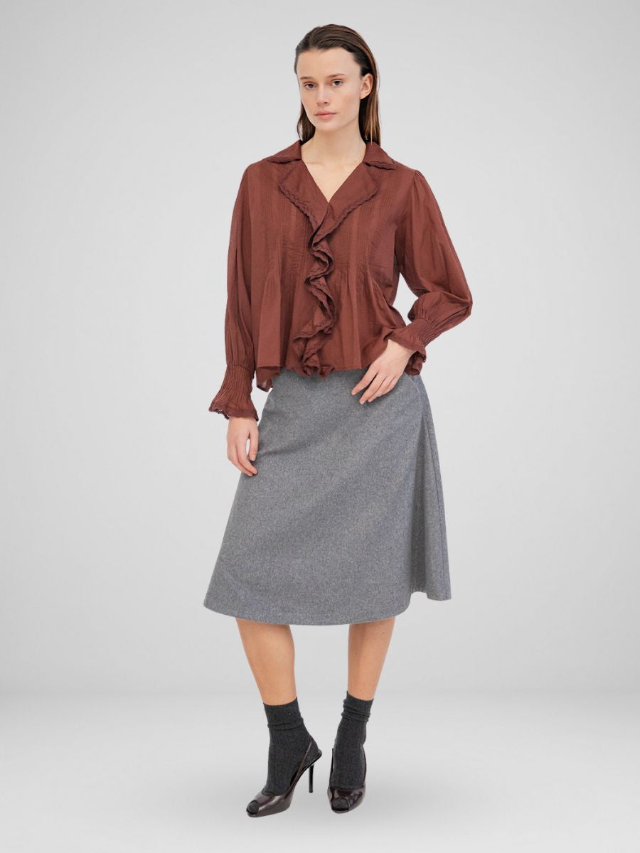Project AJ117 - Gala Blouse - Russet Brown