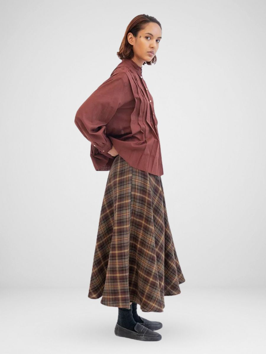 Project AJ117 - Mary Skirt - Army Brown
