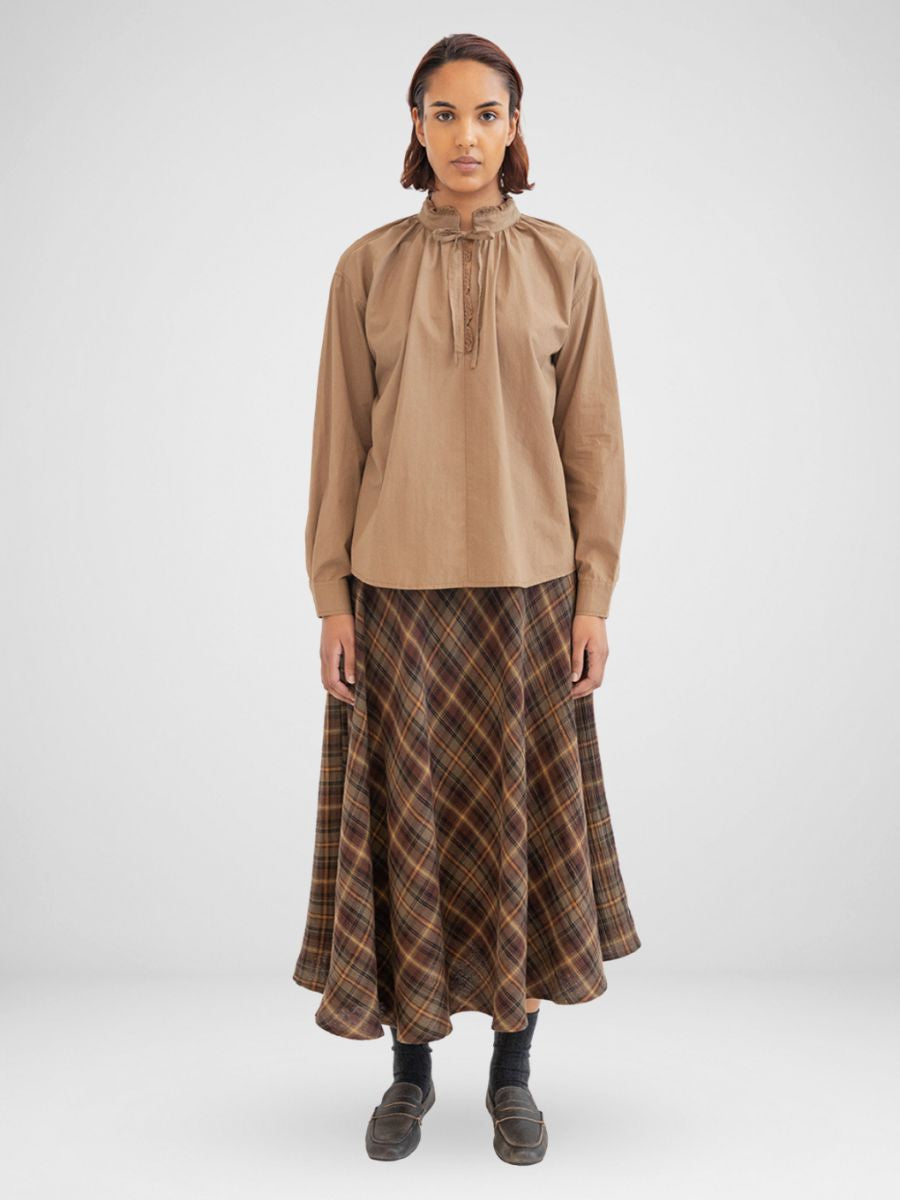 Project AJ117 - Mary Skirt - Army Brown