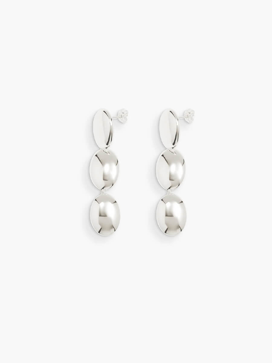 Ragbag-Dualism-Oval-Earrings-Silver