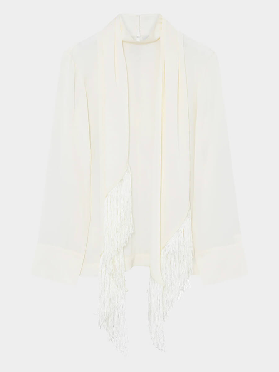 Day Birger et Mikkelsen Rios Matte Crepe Blouse - Vanilla