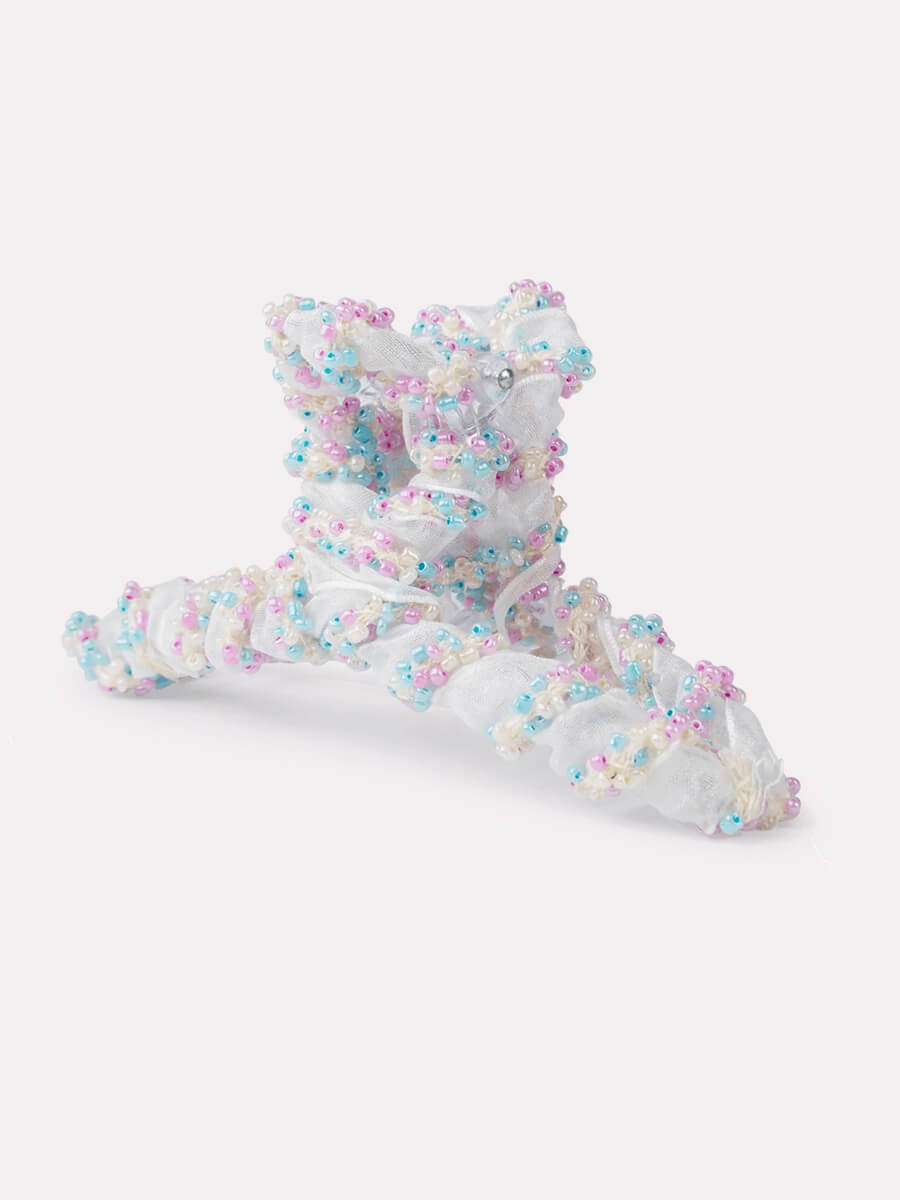 Sui Ava - Ribbon Spring Clip - Pearly Mix Big