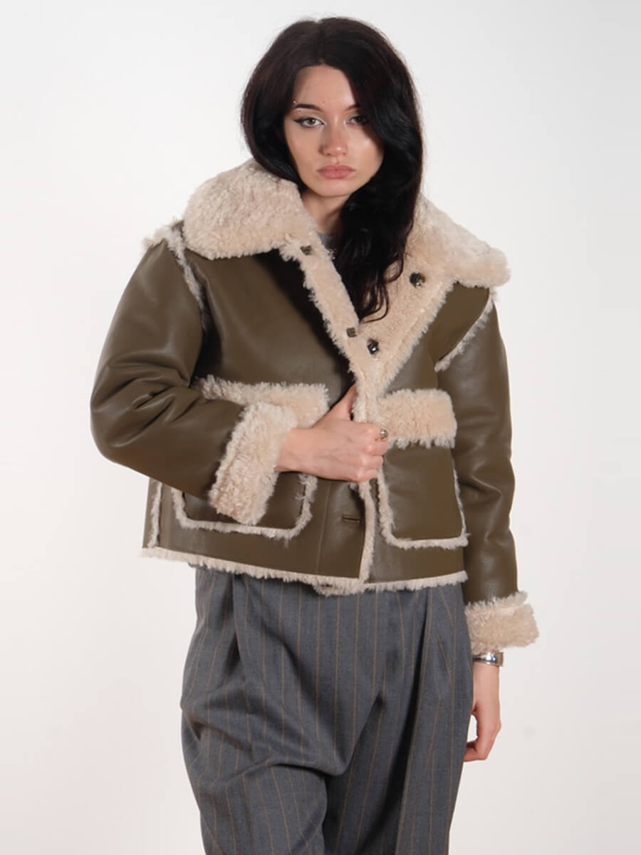 SAMDI
Johanna Reversible Jacket - Olive/Cream