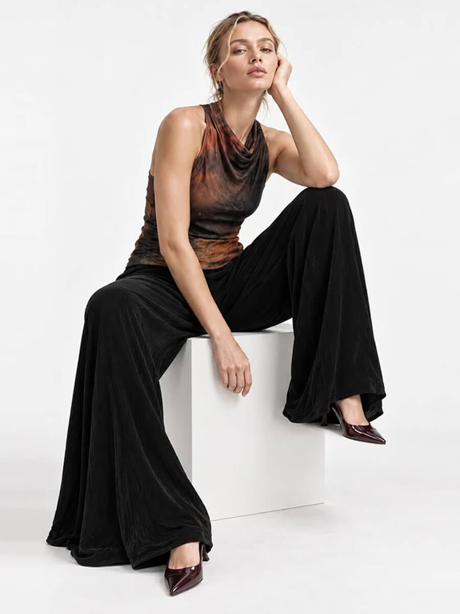 STELLA NOVA
Velvet Volume Pants - Dark Brown