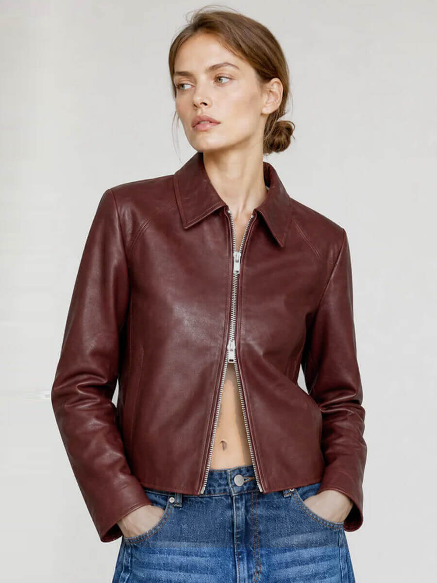 SAMSOE SAMSOE
Sashiva Leather Jacket - Fudge