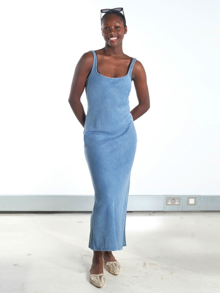 Sunna Dress - Denim Blue