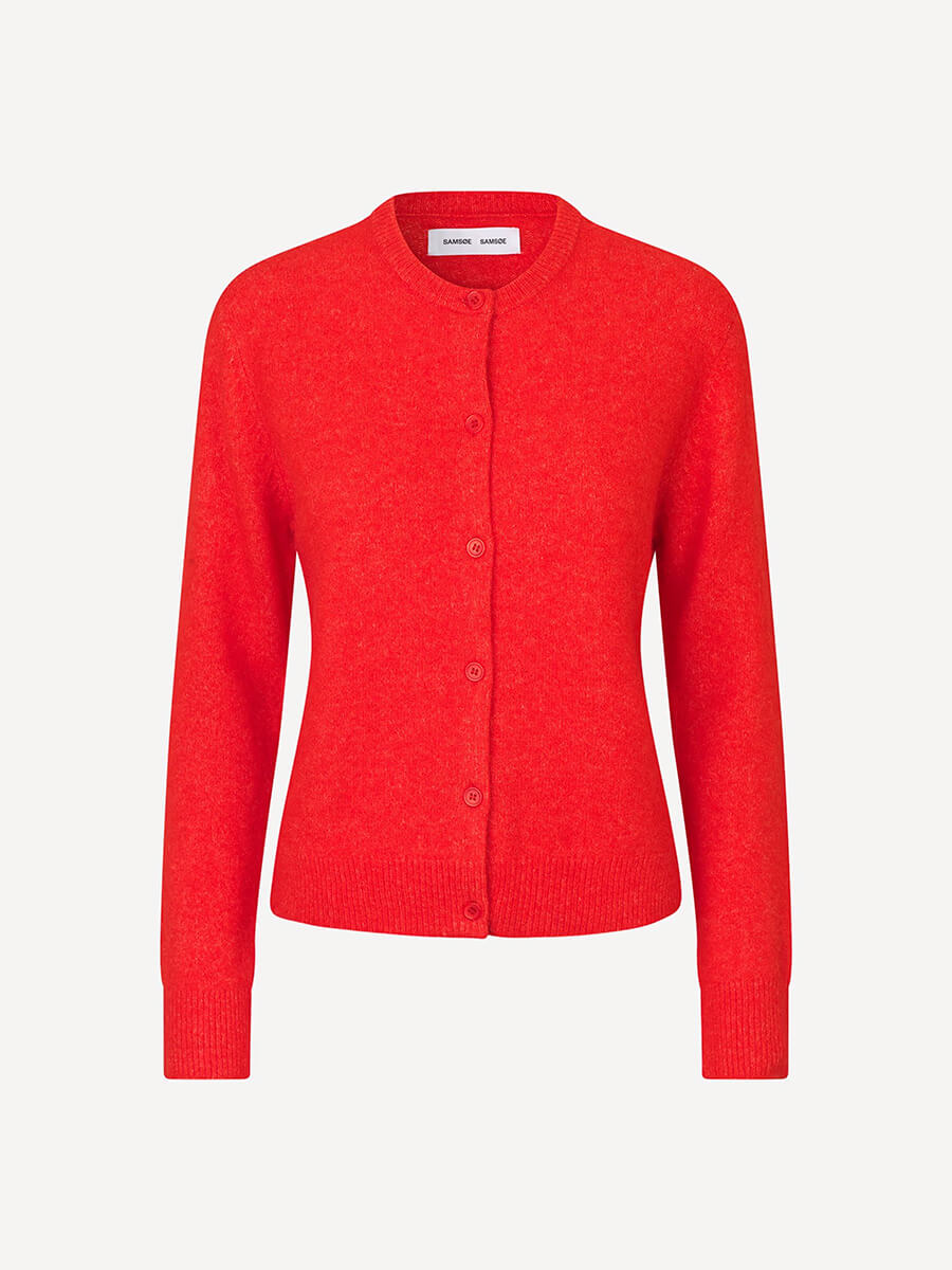 SAMSOE SAMSOE - Nor Short Cardigan - Flame Scarlet 6