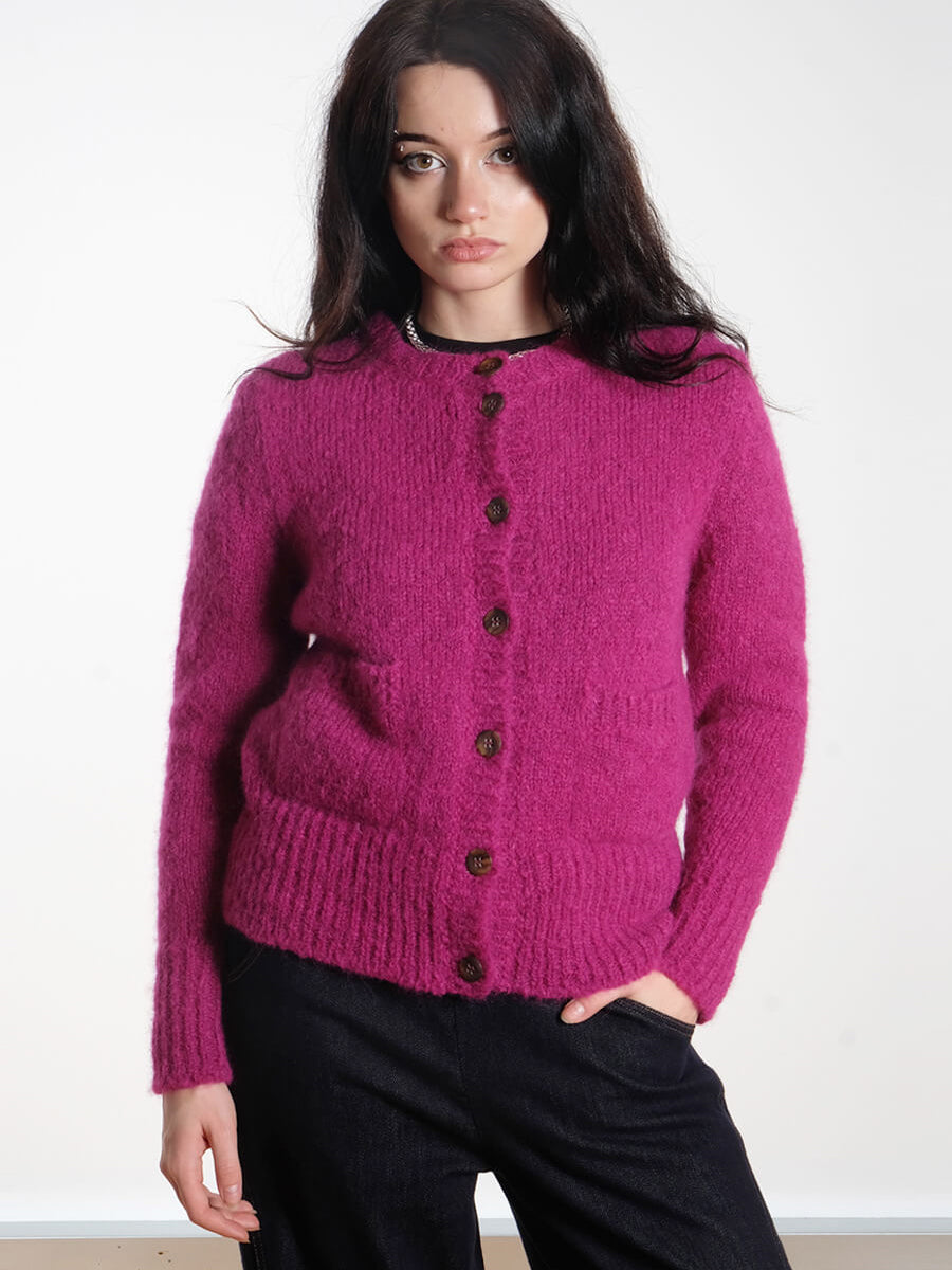 SIBIN LINNEBJERG Chicago Cardigan - fuscia