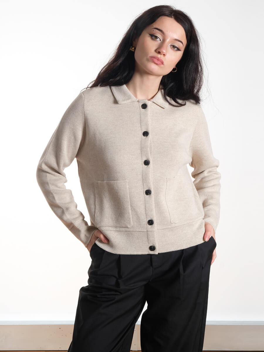 sibin linnebjerg Kaja Cardigan - Dark Sand