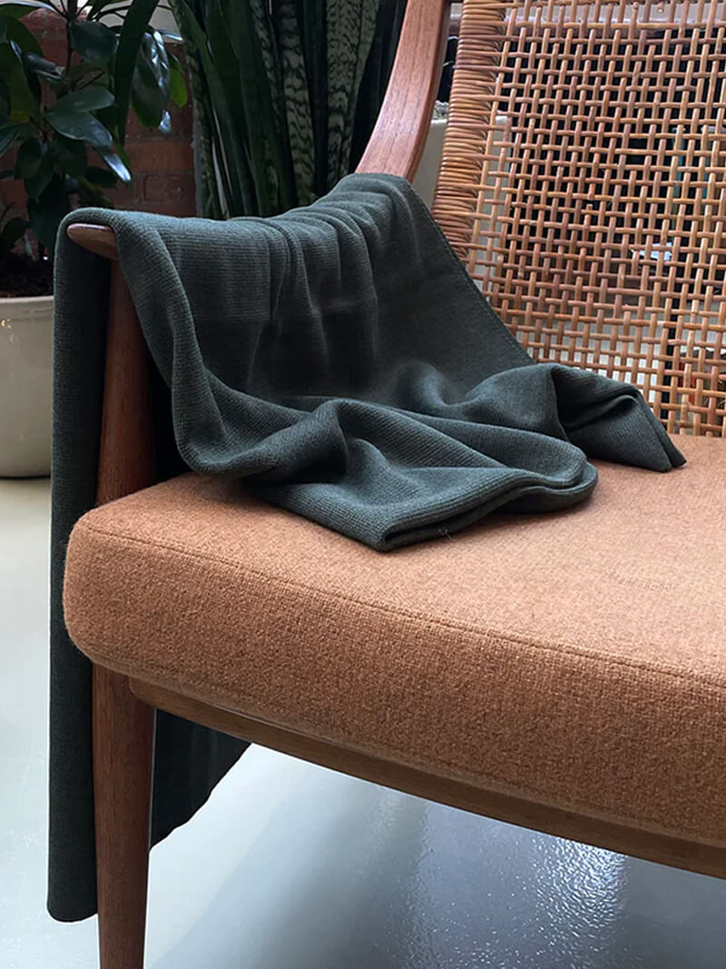 SIBIN LINNEBJERG Merino Blanket - Melange Green