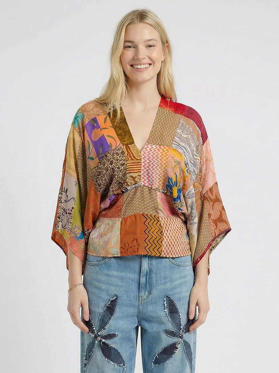 SISSEL EDELBO
Juno Silk Patchwork Top - No.43