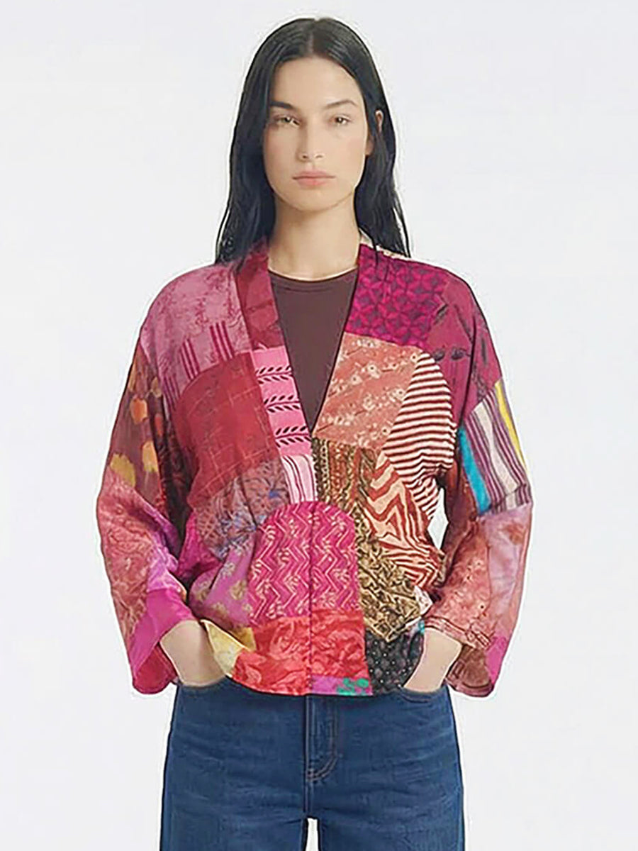 Juno Silk Patchwork Top - No.52