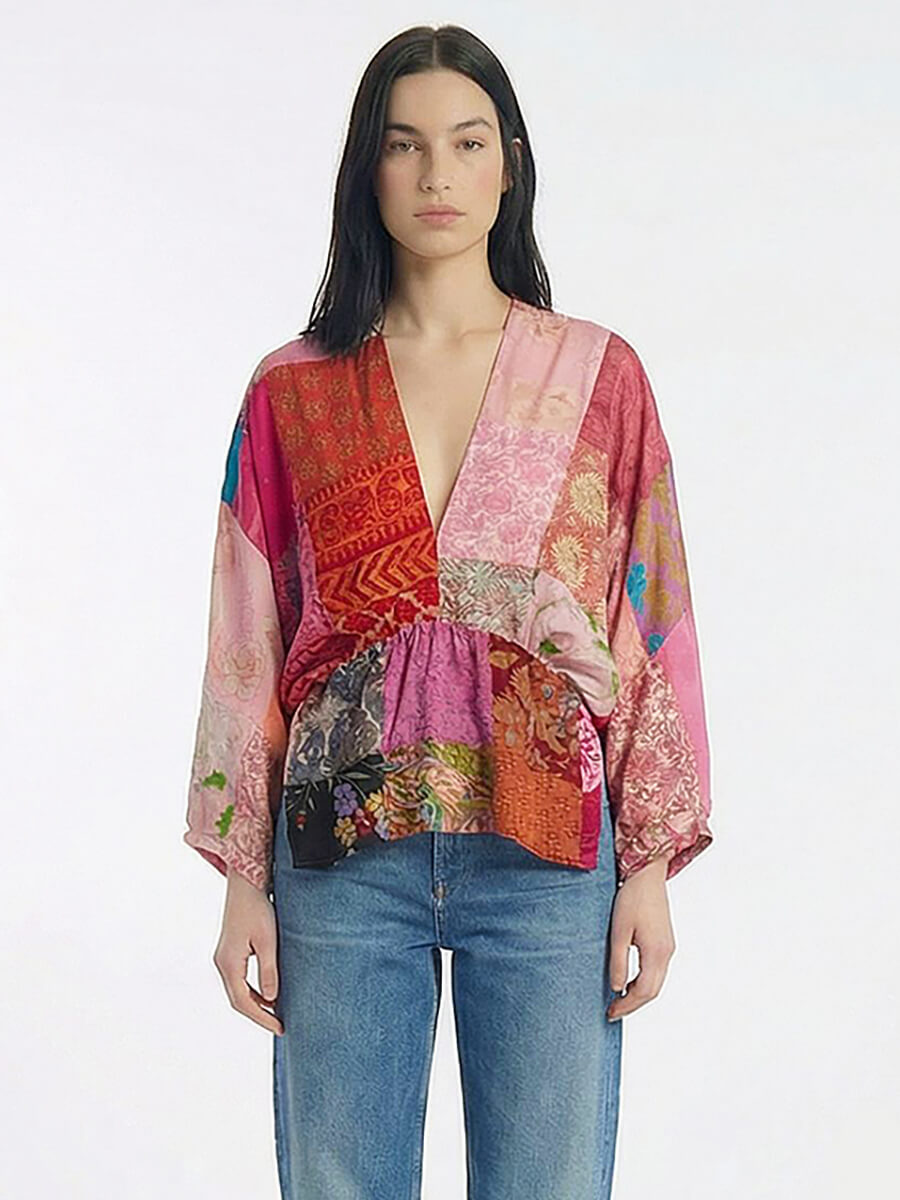 SISSEL EDELBO
Juno Silk Patchwork Top - No.68