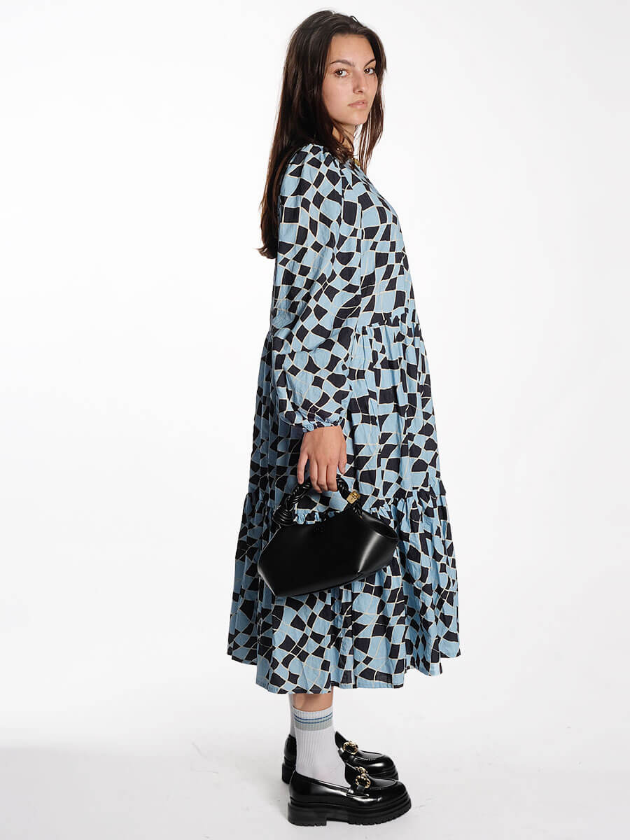 STELLA-NOVA--Midi-Cotton-Dress-with-All-Over-Print