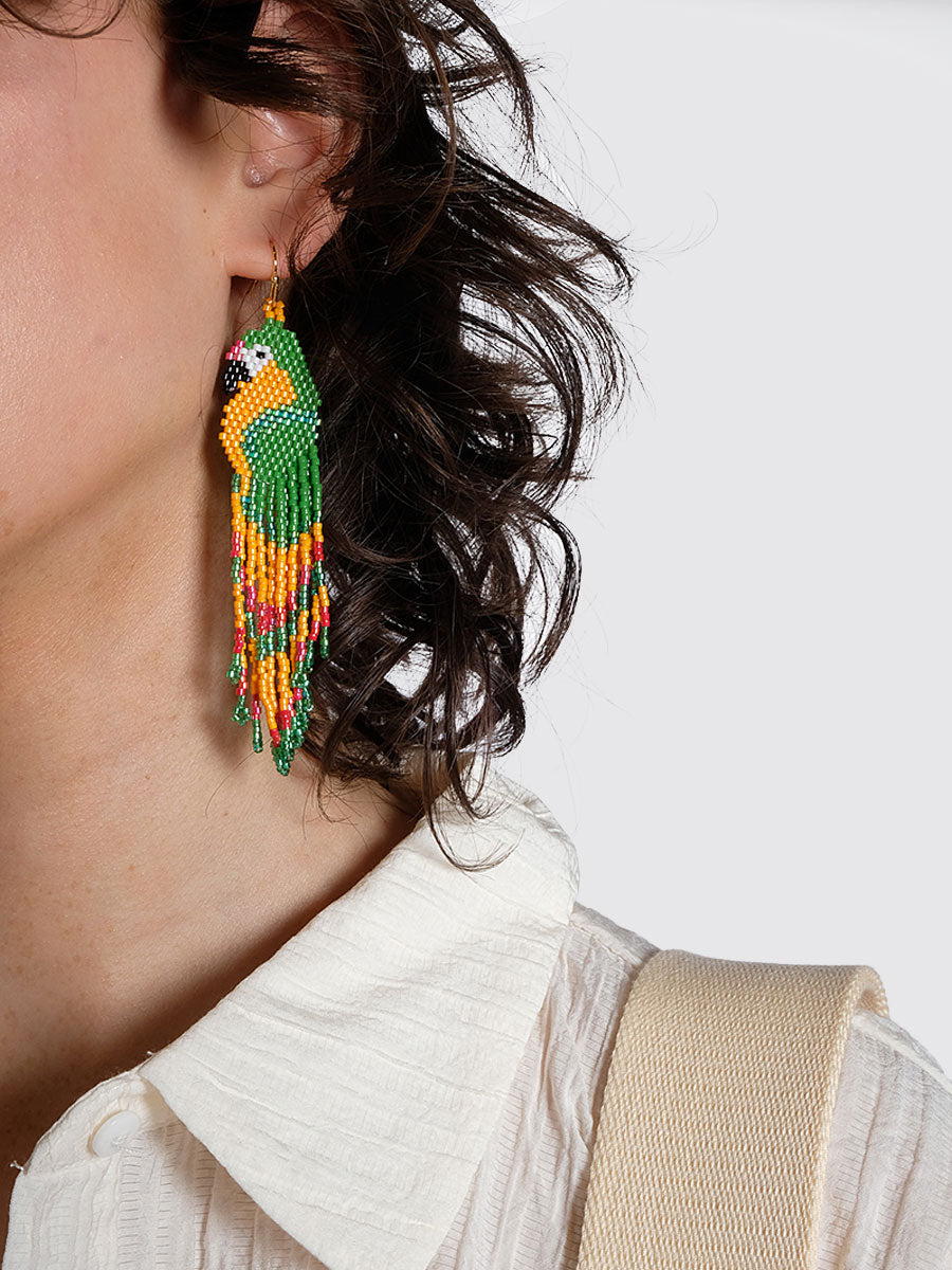 SUI-AVA-Parrot-Miyuki-Earring-Green