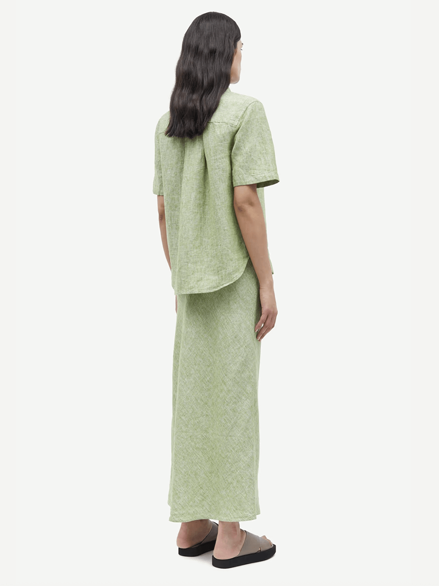 Samsoe Samsoe Saagneta Long Skirt - Peridot Mel