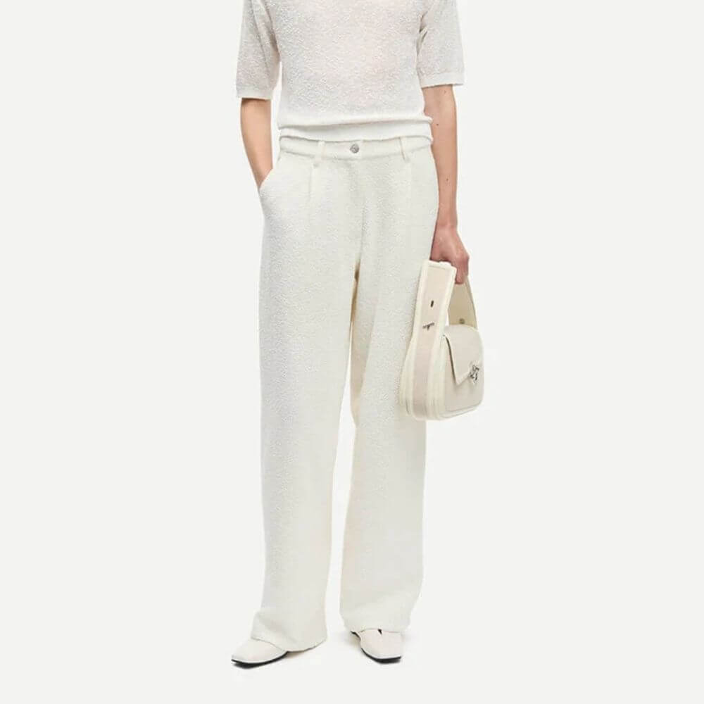 SAMSOE SAMSOE
Saharper Pleat Trousers - Egret