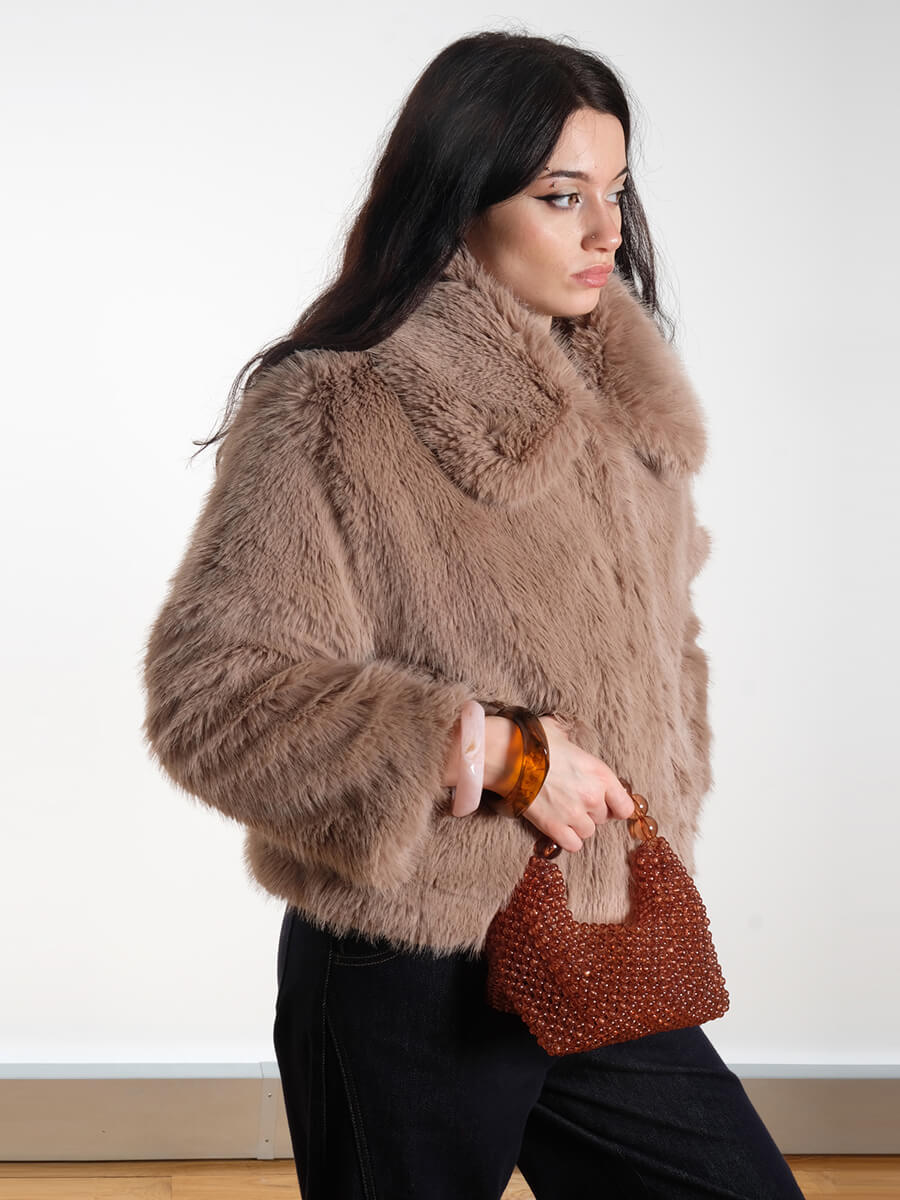 sui ava Slouchy Beaded Bag - Toffee