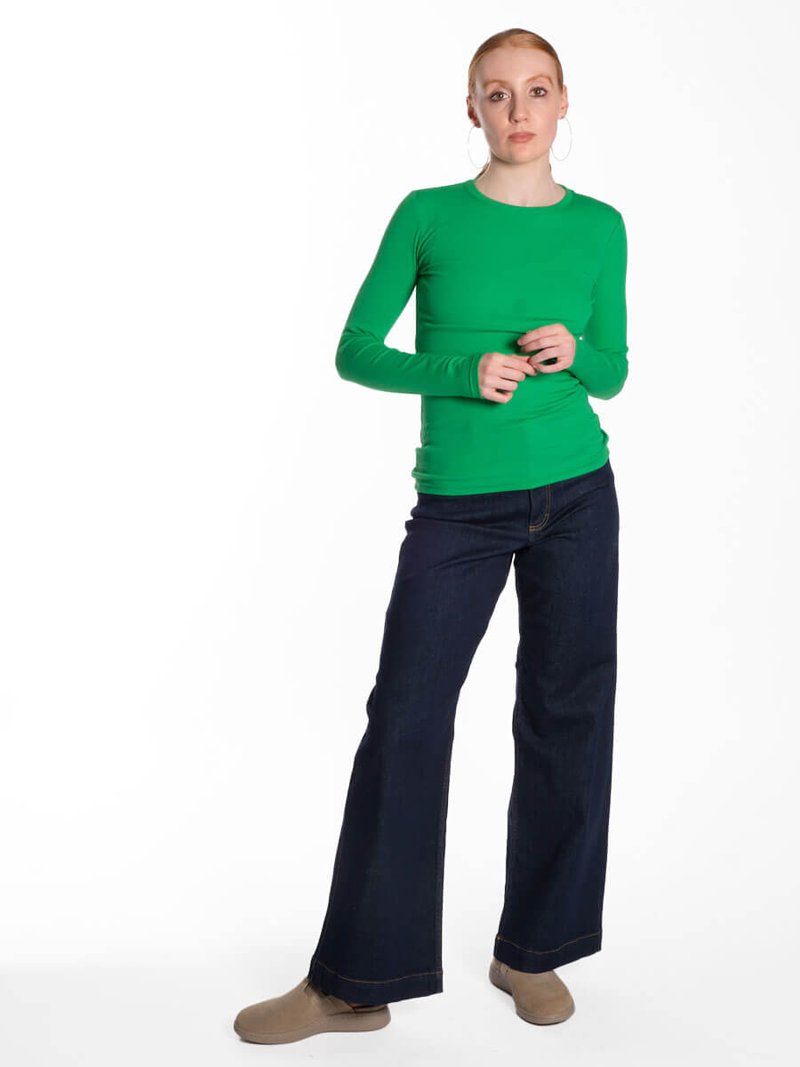 Samsoe Samsoe Alexa Long Sleeve Tee - Fern Green