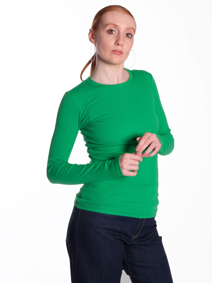 Samsoe Samsoe Alexa Long Sleeve Tee - Fern Green
