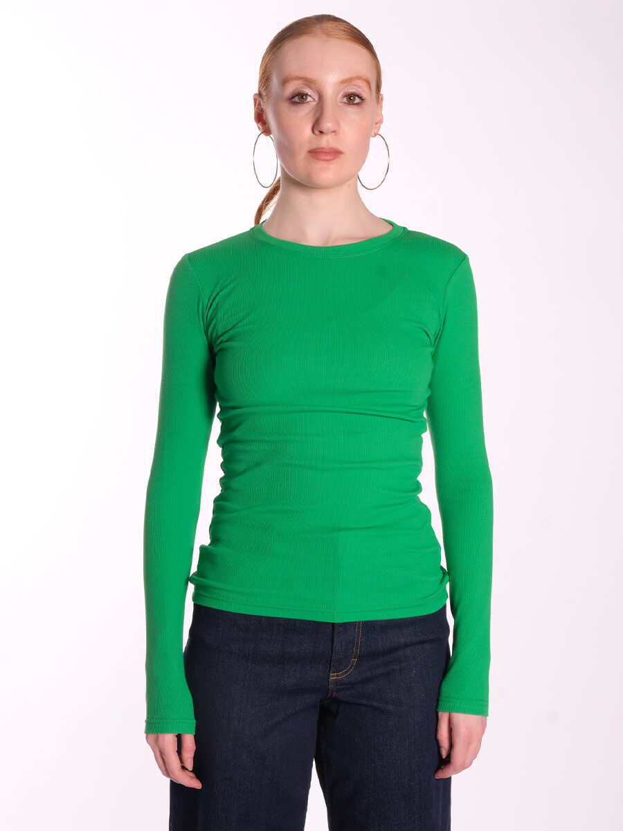 Samsoe Samsoe Alexa Long Sleeve Tee - Fern Green