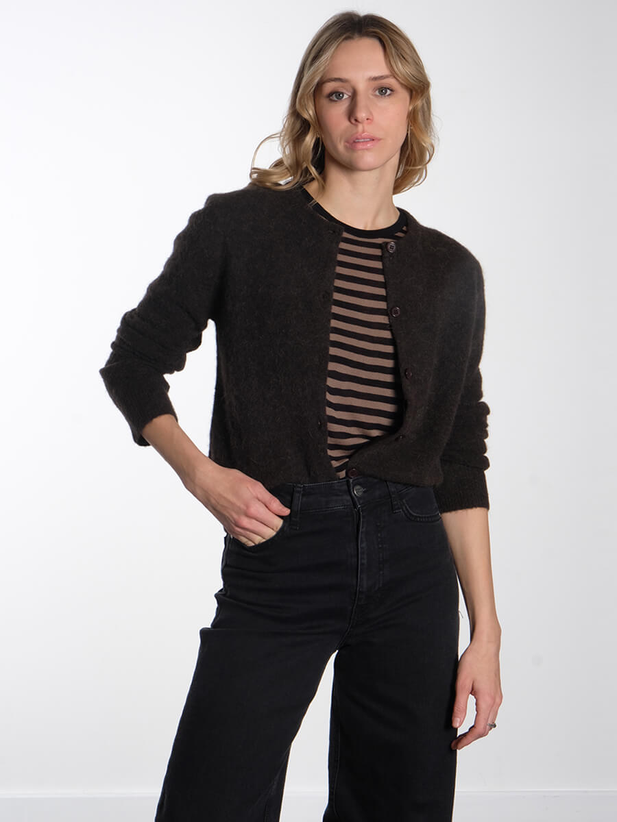 Sibin Linnebjerg Kristin T-Shirt - Black & Mole