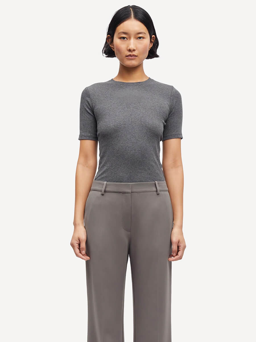 Samsoe Samsoe Saalexo T-shirt - Dark grey melange