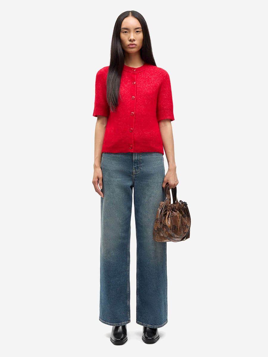 Samsoe Samsoe Sanoura SS Cardigan - Haute Red.
