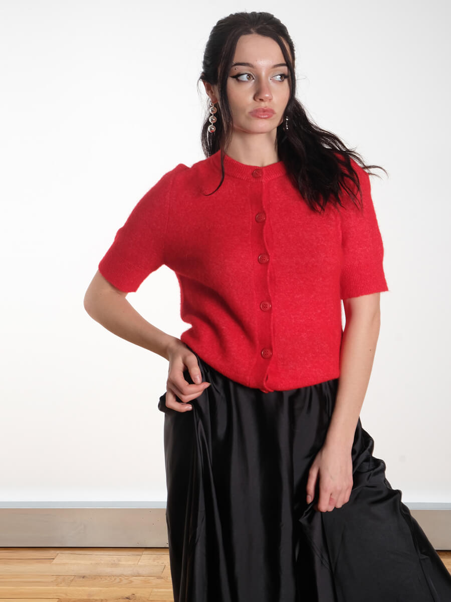 Samsoe Samsoe Sanoura SS Cardigan - Haute Red