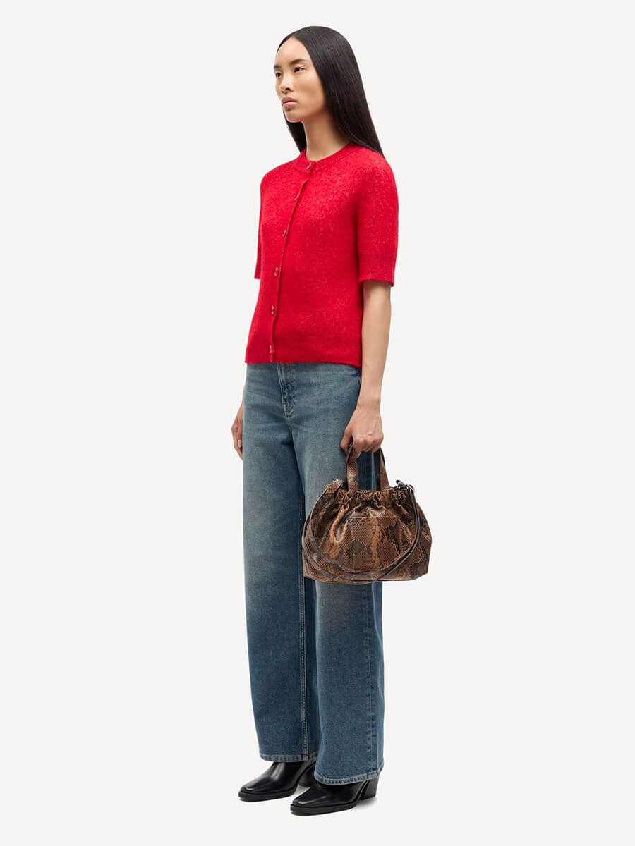 Samsoe Samsoe Sanoura SS Cardigan - Haute Red.