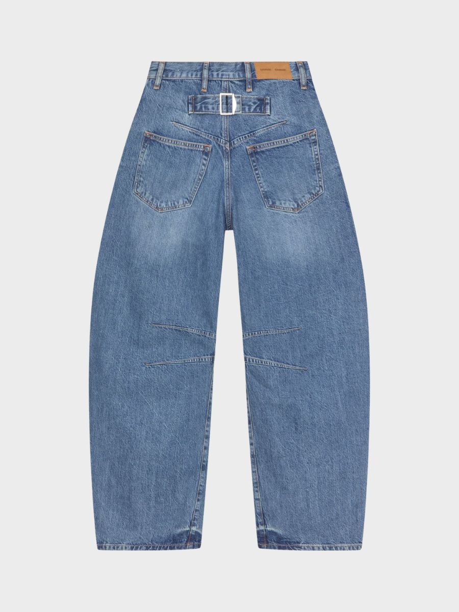 Samsoe Samsoe - Saharpo Jeans - Sephia Blue flat lay back view