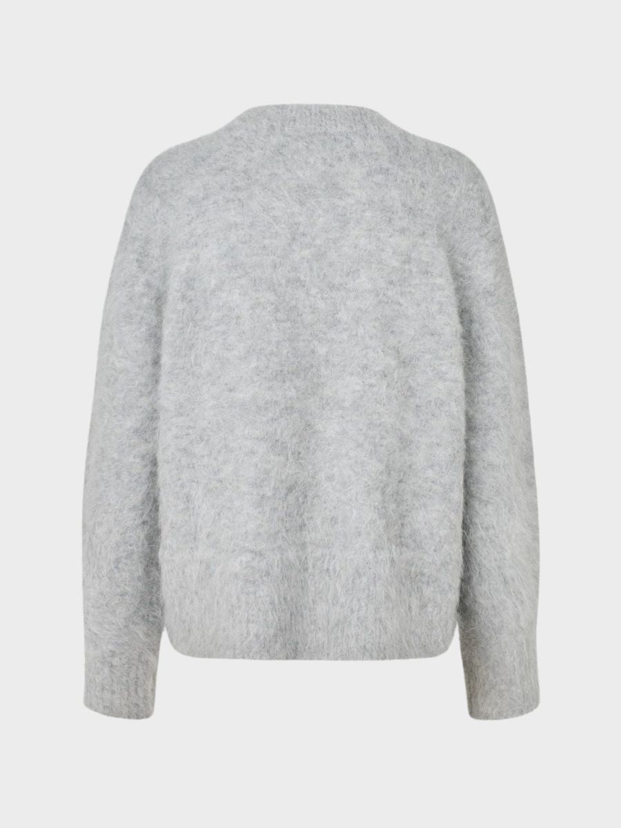 Samsoe Samsoe - Salo V-Neck Sweater - Grey Melange