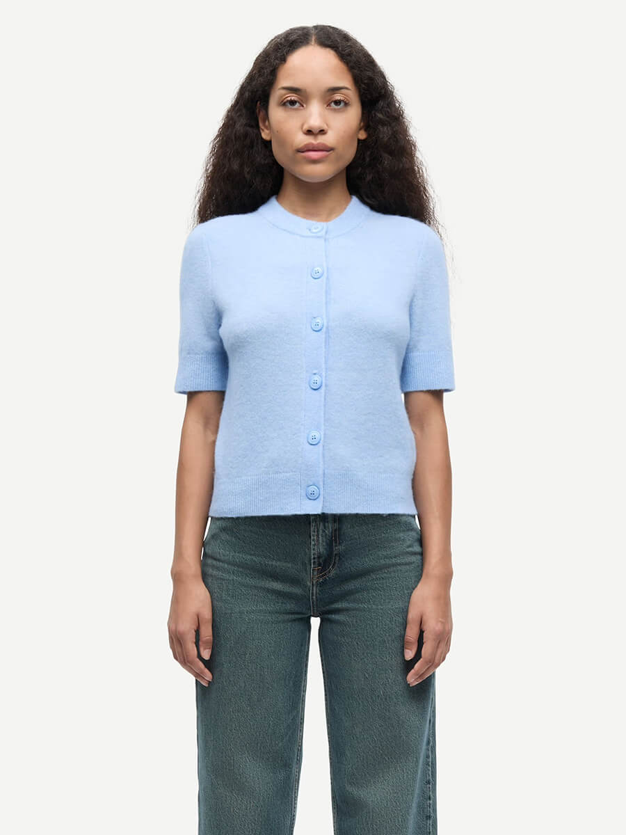 Samsoe Samsoe Sanoura SS Cardigan - Cashmere Blue