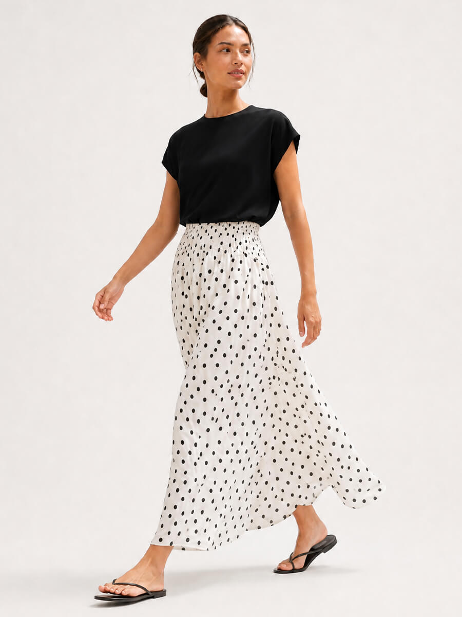 Samsoe Samsoe Saumi Skirt - Driting Dots Egret