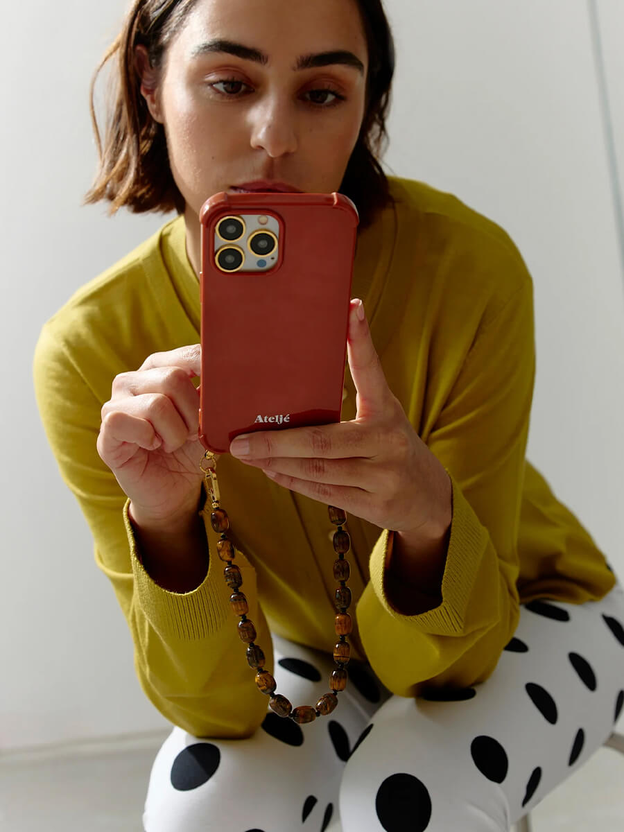 ATELJÉ
Short iPhone Cord - Tiger Eye