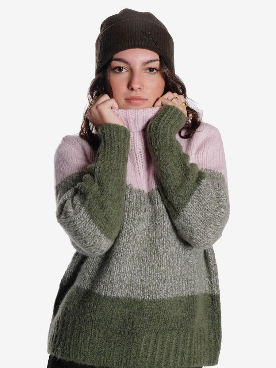 Sibin-Linnebjerg-Malva-Rollneck-Green-Pink