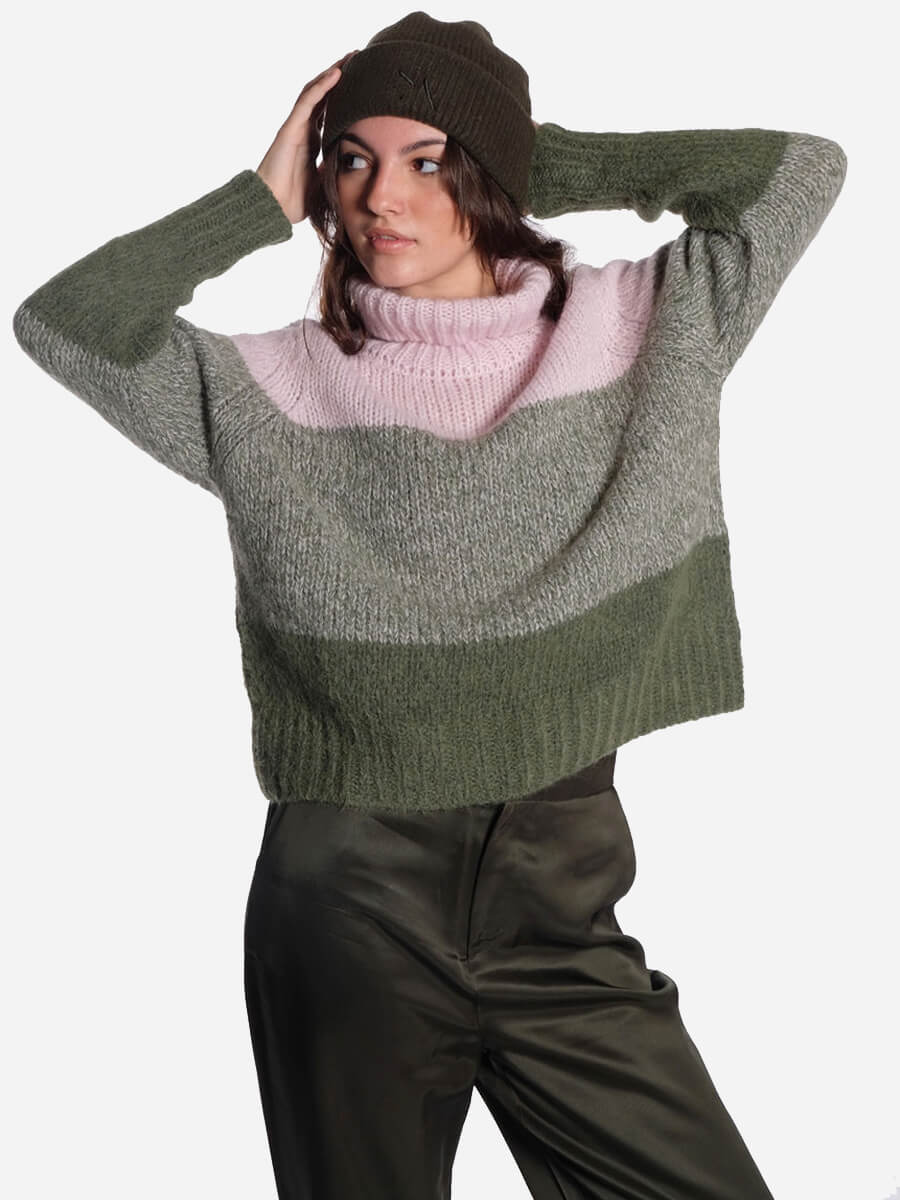 Sibin-Linnebjerg-Malva-Rollneck-Green-Pink