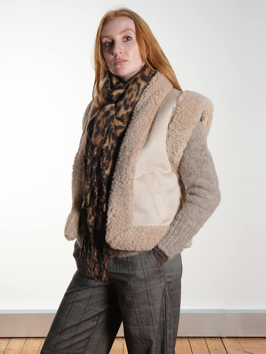 Numph Nulonnie Scarf - Taupe Grey