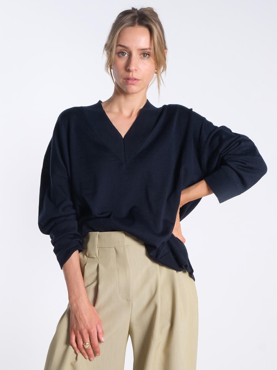 Beige Twill Suiting Mid Waist Trousers
