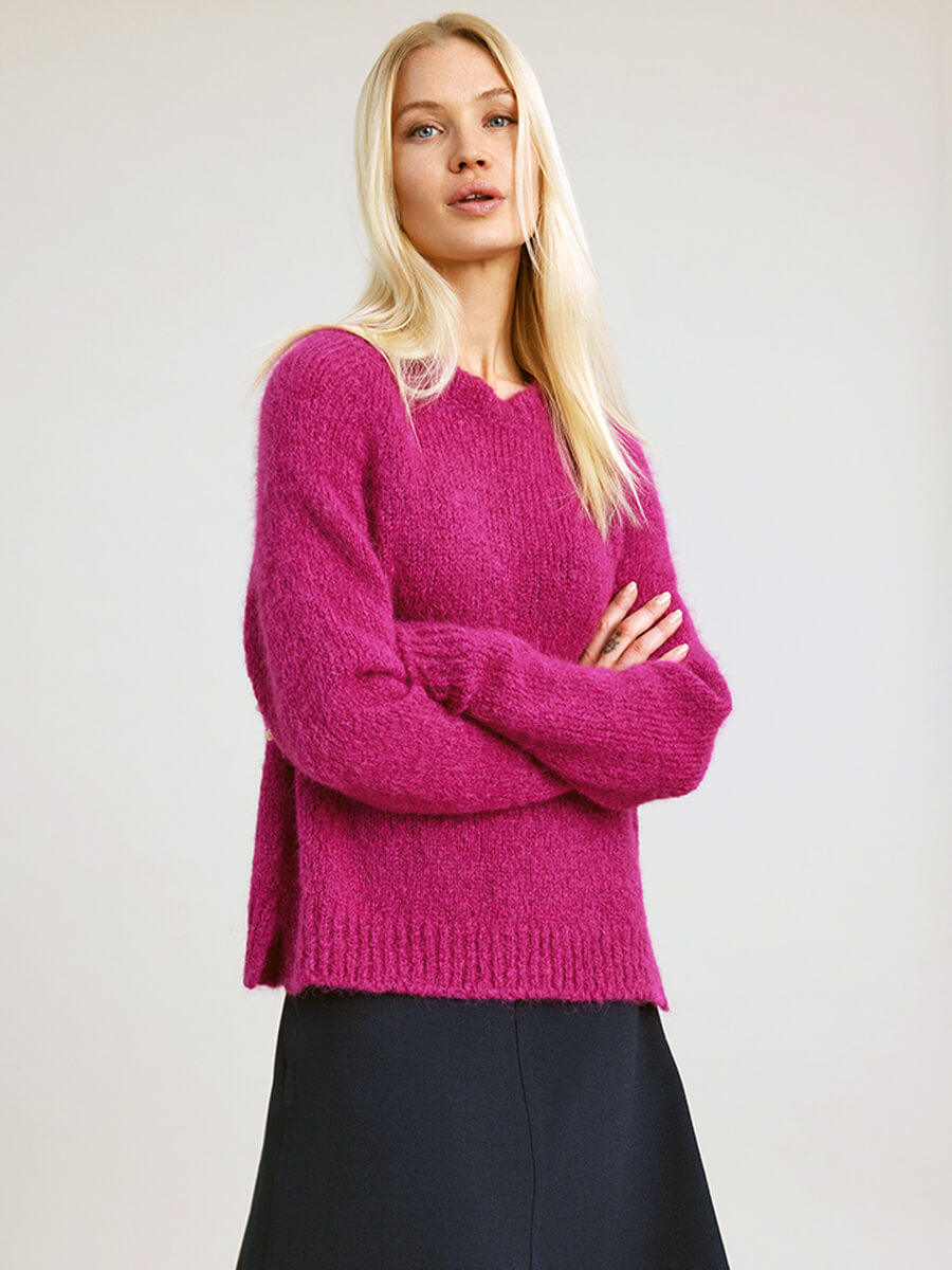 Sibin Linnebjerg Kamille Jumper - Fuchsia.