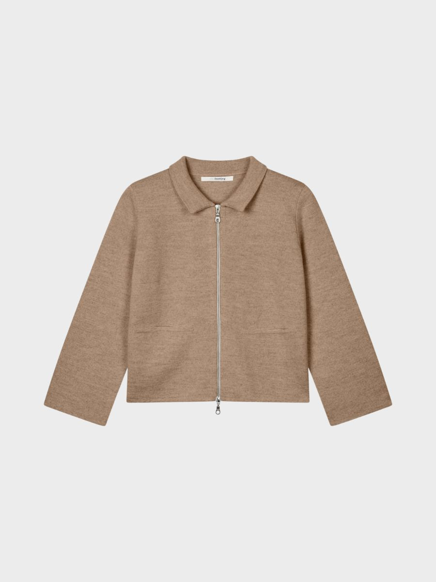 Sibin Linnebjerg - Giselle Zip Cardigan - Light Camel