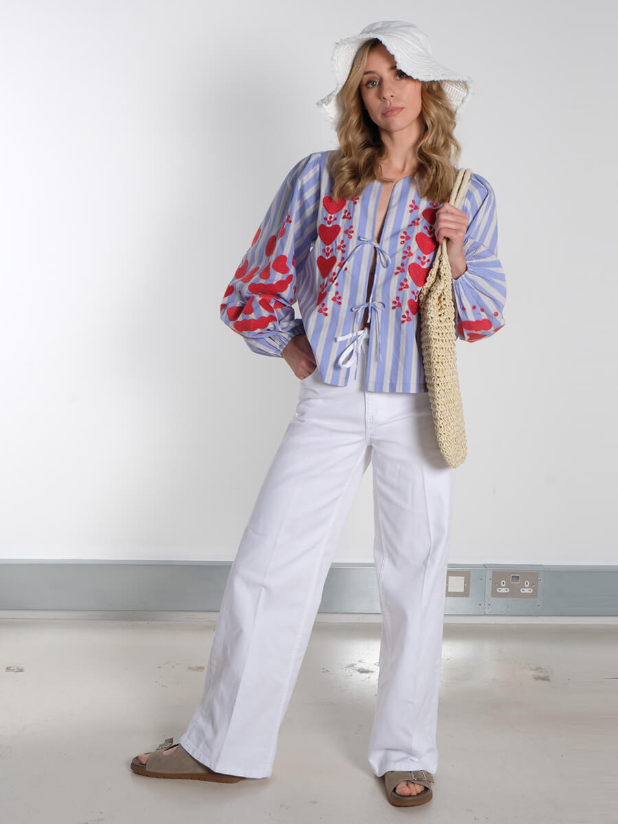Sissel - Elisabeth Top Samsoe- Alexo Tank – White Baum - Ninie Jeans – Bright White