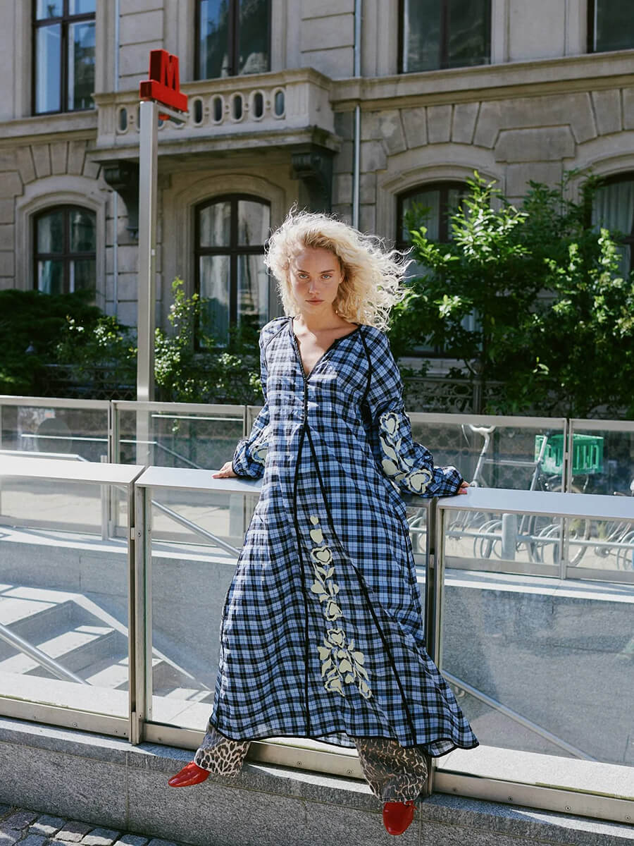 Sissel Edelbo - Fran Dress - Blue Checks