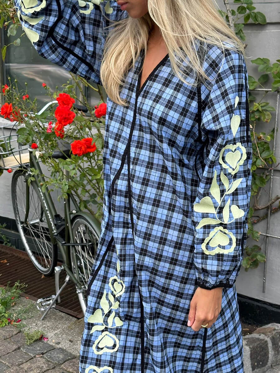 Sissel Edelbo - Fran Dress - Blue Checks