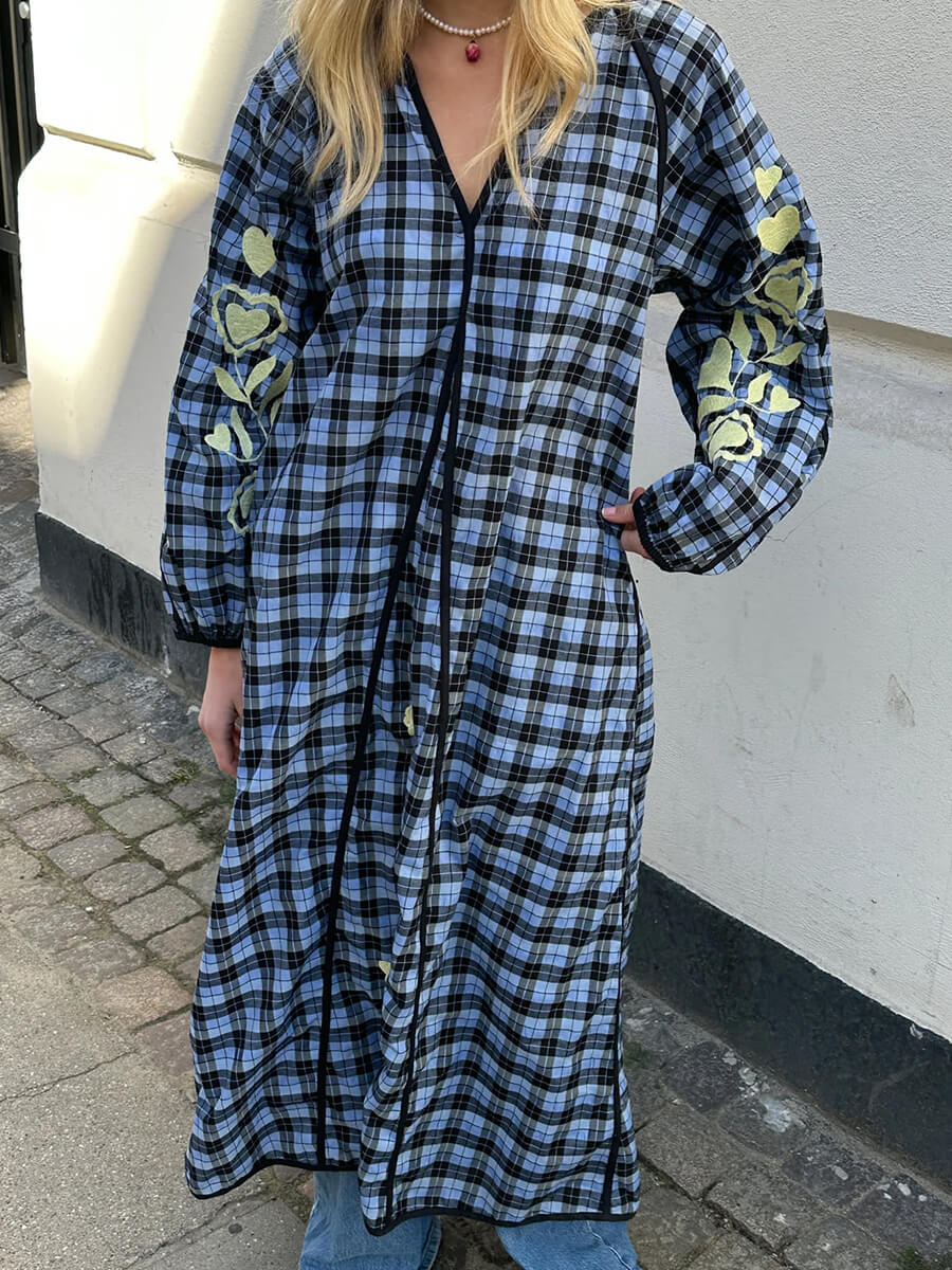 Sissel Edelbo - Fran Dress - Blue Checks