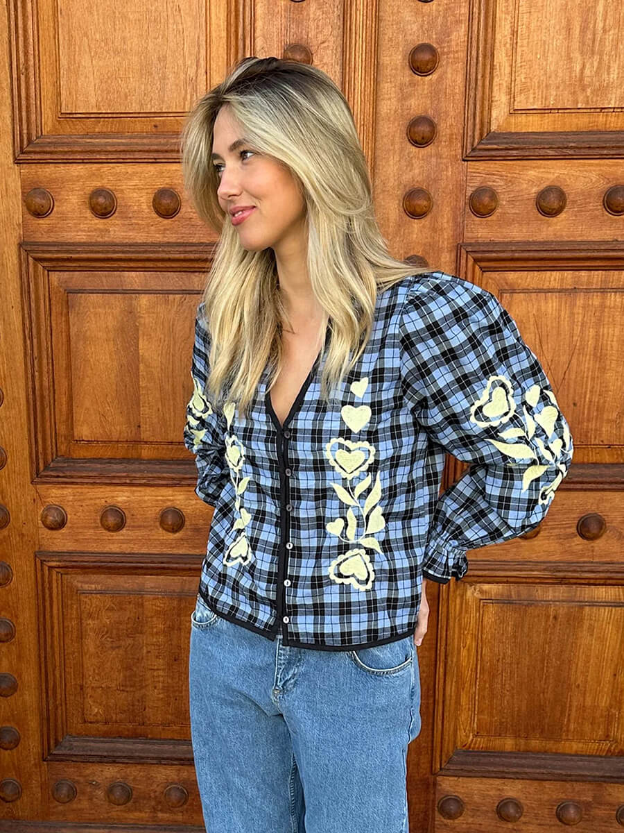 Sissel Edelbo - Fran Top - Blue Checks